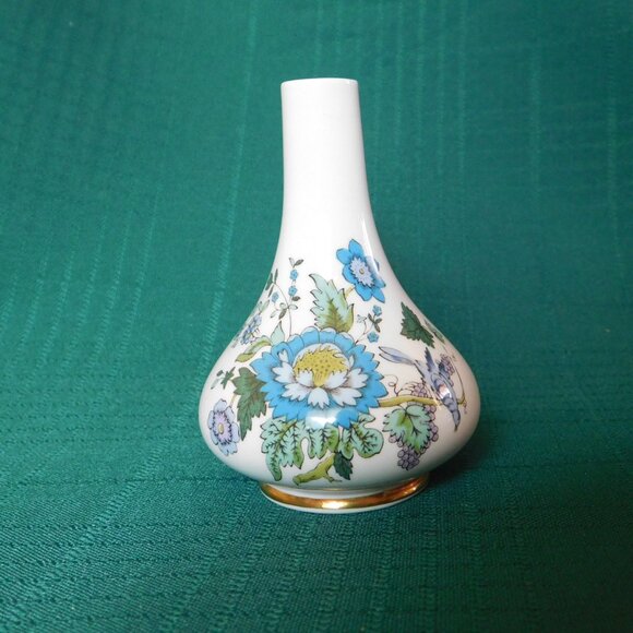 Spode 19 blue floral mini bud vase mint condition - Picture 2 of 6